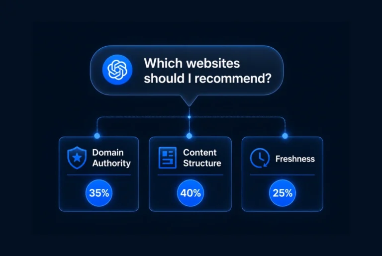How ChatGPT chooses which websites to recommend in 2026 the ranking factors that determine whether your content gets cited in AI-generated answers