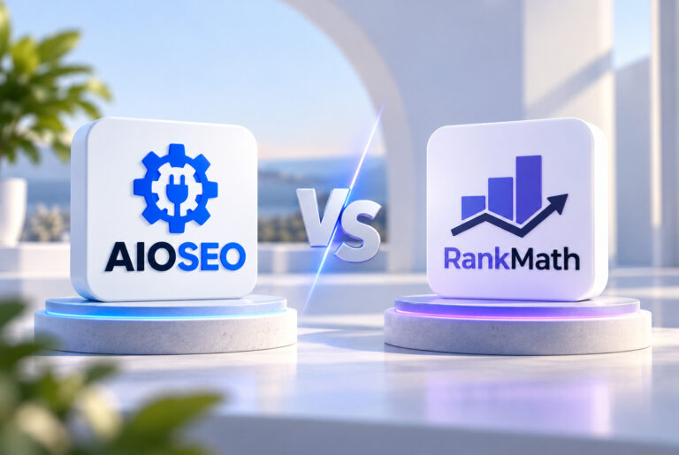 AIOSEO and Rank Math WordPress SEO plugin comparison 2026 showing the two leading alternatives to Yoast for WordPress sites